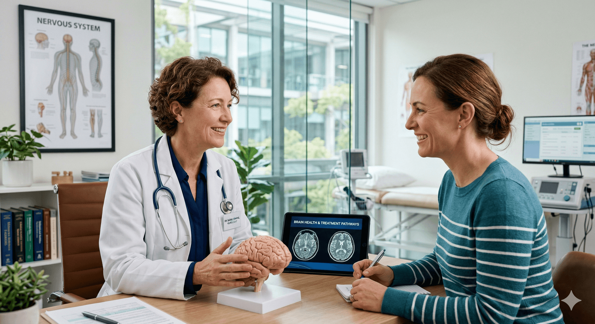 Neurology patient consultation